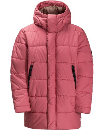 Jack Wolfskin TEEN INS LONG JACKET Y soft pink 176 - Rot