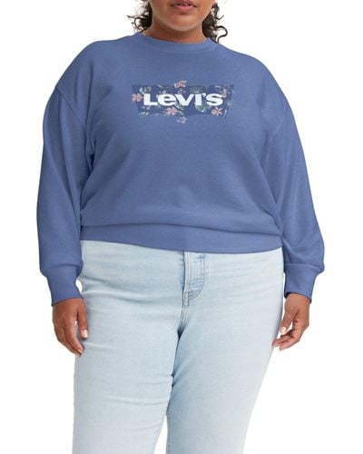 Levi's Plus Size Standard Crew Graphic Sweatshirt - Blau