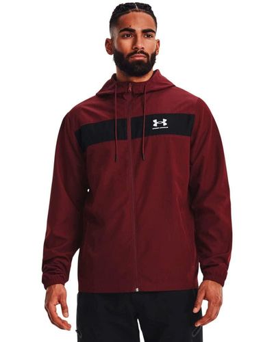 Under Armour Coupe-vent style sportif pour homme - Rouge