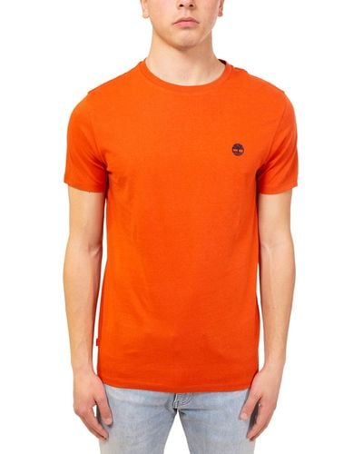 Timberland Shirt Uomo Slim con Logo - Taglia - Arancione