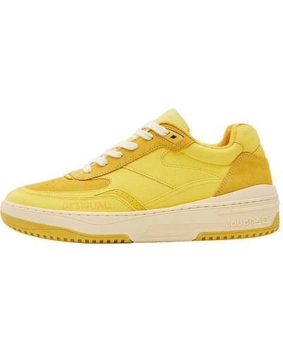 Desigual Retro Chunky Patchwork Trainers - Yellow