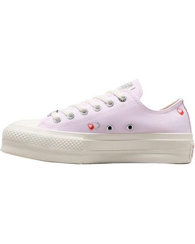 Converse Chuck Taylor All Star Lift Platform Denim Fashion Sneaker für - Pink