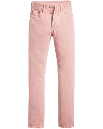 Levi's 501 Jeans Long Bottoms - Pink