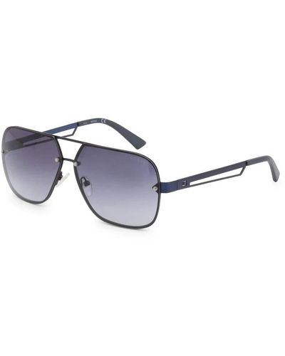Guess Factory Rimless Navigator Sunglasses - Blau