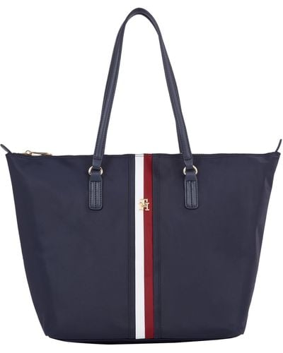 Tommy Hilfiger Poppy Tote Corp - Blauw