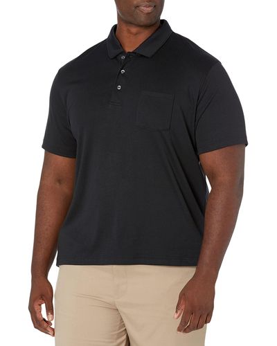 Amazon Essentials Slim-fit Pocket Jersey Polo - Black