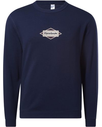 Reebok Sporting Goods French Terry Crew Sweatshirt - Blue