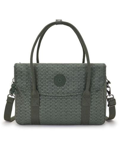 Kipling Lightweight And Practical Work Bag With A Modern And Feminine Design. Features A 15 Inch Laptop Compartment And 3 Spacious Main - Green