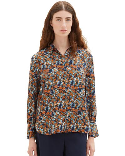 Tom Tailor 1037889 Bluse mit Muster - Mehrfarbig