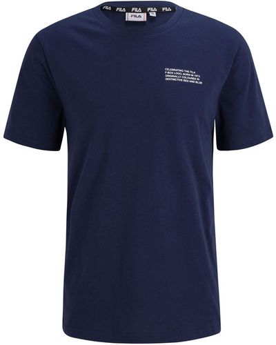 Fila Borne Regular Graphic T-Shirt - Blu