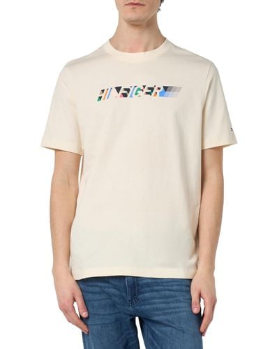 Tommy Hilfiger Veelkleurige Hilfiger Tee S/s T-shirts - Wit