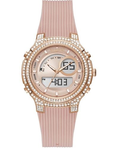 Guess Ladies Sport Rose Gold Watch - Gw0339l2, Rose Gold, Strap - Pink