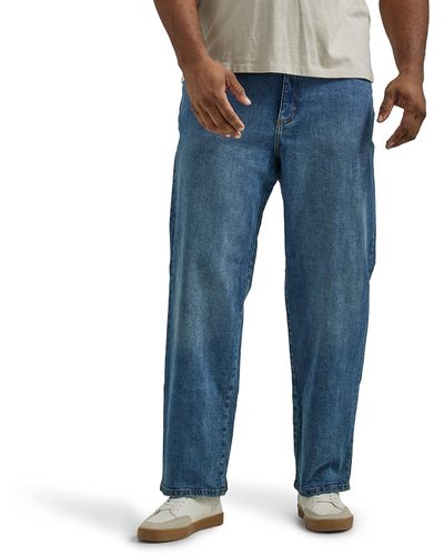 Lee Jeans Big & Tall Custom Fit Loose Straight Leg Jeans - Blau