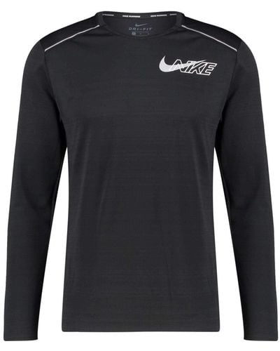Nike Miler Flash Nv Longsleeve T-Shirt - Schwarz