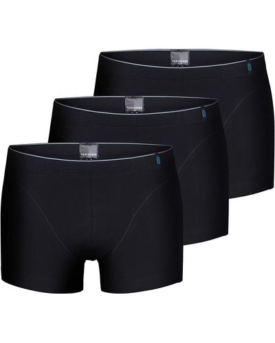 Schiesser [3-Pack] 95/5 Shorts - Schwarz
