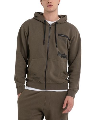 Replay M6706 Hooded Sweatshirt - Brown