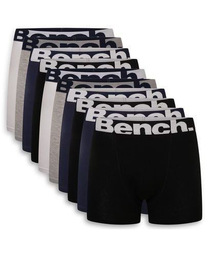 Bench Everyday Essentials Multipack Atmungsaktive Baumwoll-Boxershorts Jersey-Shorts - Schwarz