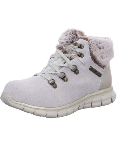 Skechers , lace-up shoes,winter boots Donna, Beige Natural Suede Taupe Faux Fur Nat, 36.5 EU - Metallizzato