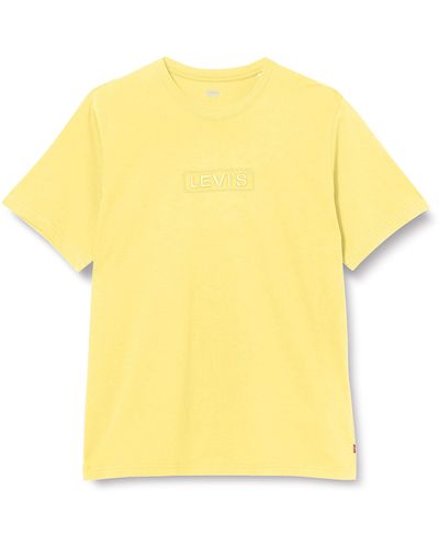 Levi's Ss Relaxed Fit Tee Camiseta Hombre Bt Tonal Emb Reflective Dusky Citron - Amarillo