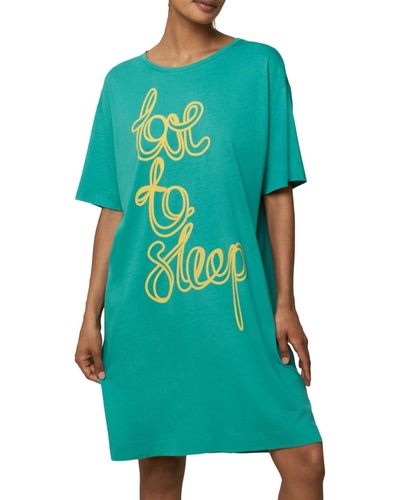 Triumph Nightdresses NDK SSL 10 CO/MD Camisa de Noche para Mujer - Verde