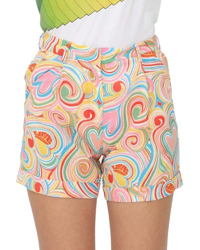 Love Moschino Hoge taille in Fluid Cupro-katoen L ssige Shorts - Rot