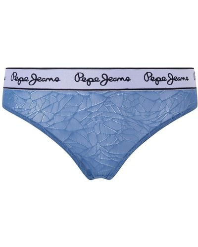 Pepe Jeans Mesh Thong Bikini Style Unterwäsche - Schwarz