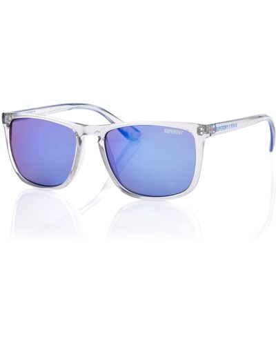 Superdry Sds Shockwave Sunglasses 153 Crystal Blue/blue Mirror