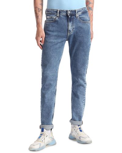 Calvin Klein Jeans Slim Taper Pantaloni - Blu