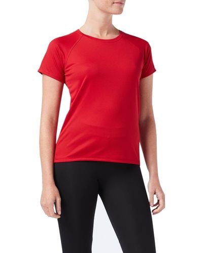 adidas Stedman Apparel Active 140 Raglan/st8500 Regular Fit Short Sleeve Sports T-shirt - Red
