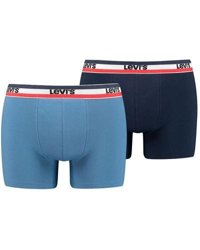 Levi's Sportswear Logo Boxer Briefs 2 Pack Cale ons - Bleu