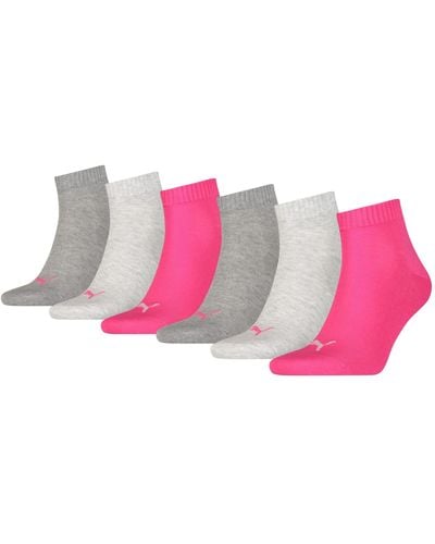 PUMA Plain Quarter Socks - Pink