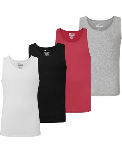 New Balance Cotton Performance Rib Sleeveless Tank Top Undershirt - Multicolor