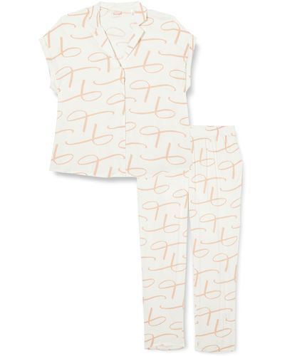 Triumph Boyfriend Fit PW 01 Pajama Set - Weiß