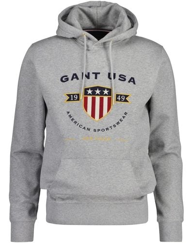 GANT D1. Banner Shield Hoodie - Grey