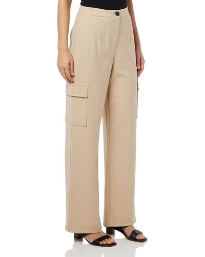 Vero Moda Vmmayra Mr Wide Ankle Cotton Pant Noos - Natural