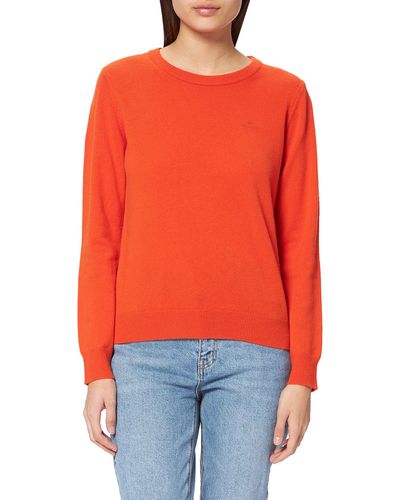 GANT Superfine Lambswool C-Neck Pullover - Rot