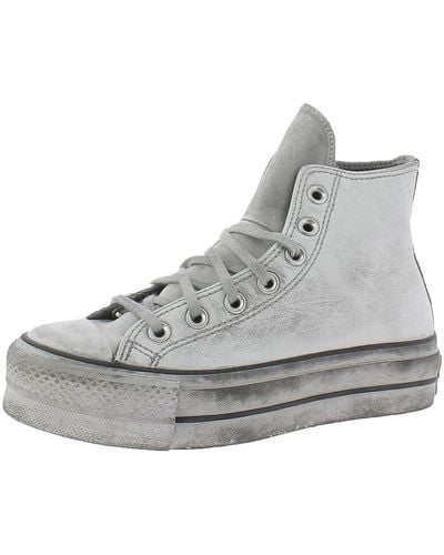 Converse Chuck Taylor All Star Lift Leather Ltd Sneakers Voor - Grijs