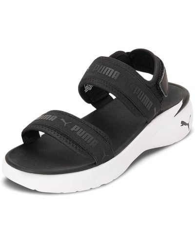 PUMA Sportie Sandal Black White 9 B - Blue