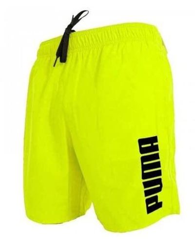 PUMA Swim Mid Shorts Swim Trunks - Yellow