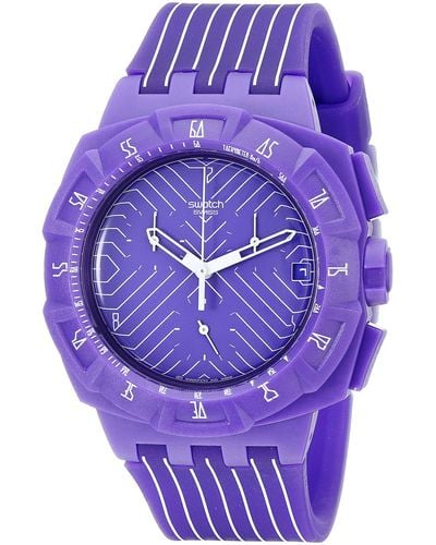 Swatch Armbanduhr Chrono Plastik 2 Purple Run SUIV401 - Lila