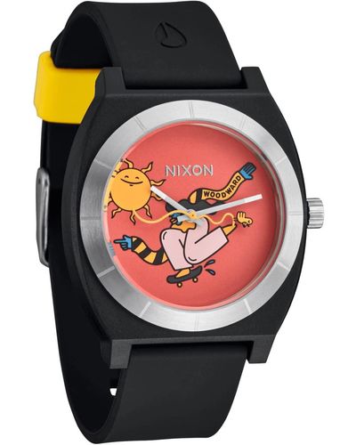 Nixon X Hannah Eddy Time Teller Opp A1366-100m Water Resistant Analog Fashion Watch - Black