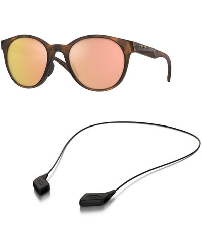Oakley Oo9474 Sunglasses Bundle: Oo 9474 Spindrift 947401 Spindrift Matte Brown Tortoise And Medium Black Leash Accessory Kit - White