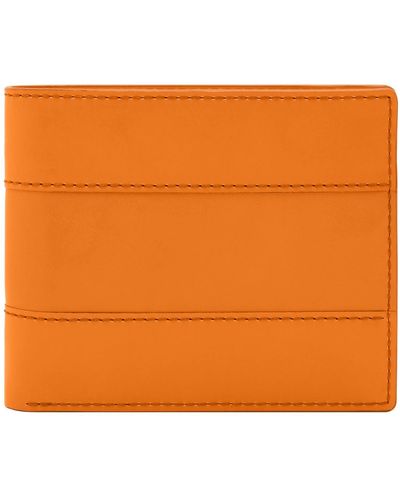 Fossil Everett Bifold Flip ID Medium Orange