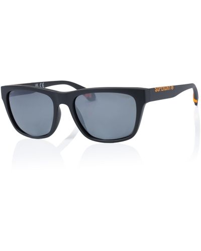 Superdry SDS 5009 Sunglasses 104P Black Orange/Silver Mirror - Schwarz