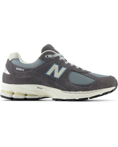 New Balance 2002r In Grey Suede/mesh - Blue
