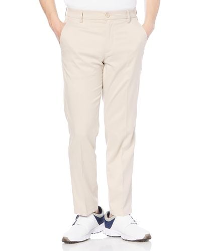 Amazon Essentials Pantaloni Elasticizzati con Taglio Dritto Uomo - Neutro