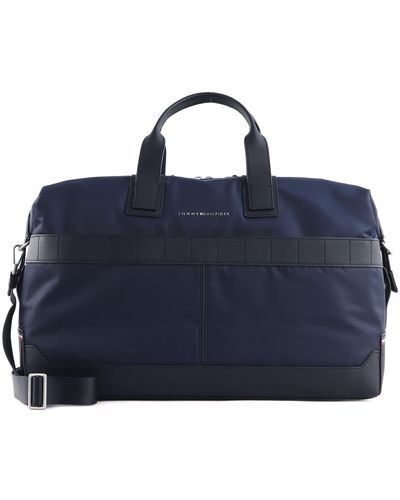 Tommy Hilfiger TH Sac de Weekend surélevé en Nylon pour Bleu sidéral Taille Unique