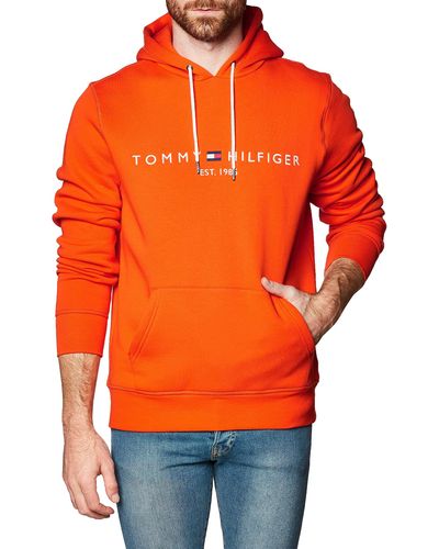 Tommy Hilfiger Sweatshirt Capuche Tommy Logo Hoody Daring Orange XS