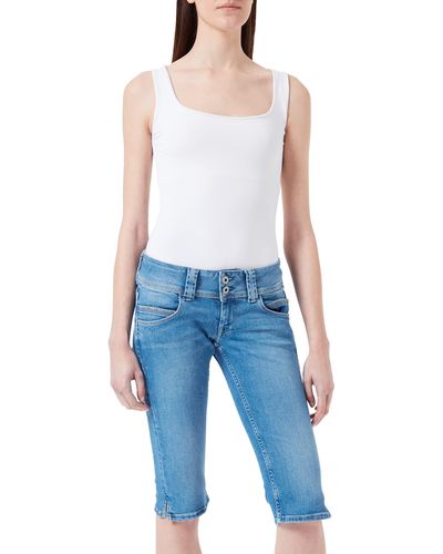 Pepe Jeans Venus Crop Shorts Voor - Blauw