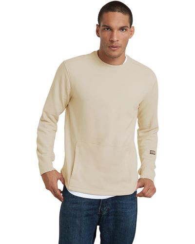 G-Star RAW Stepped Hem Relaxed R Sw Jumper - Natural